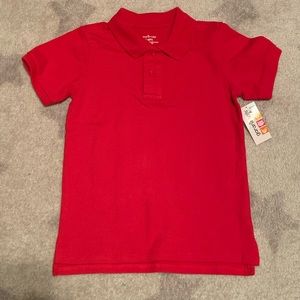 *NWT* Red Button Up Short Sleeve Polo